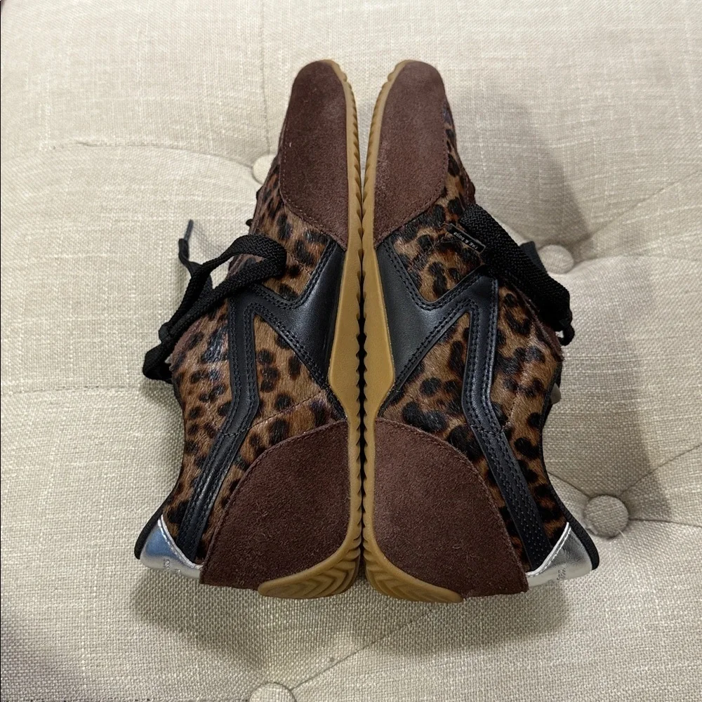 Rag & Bone Ultra Slim Retro Runner Sneaker in Leopard Mocha Size 8 - Picture 8 of 12